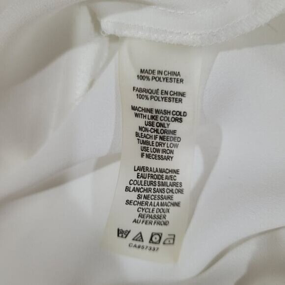 Vince Camuto White Blouse with Keyhole Neckline - Size Large‎ - Picture 5 of 7